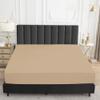 Sufdari Twin XL Mattress Protector,Waterproof Mattress Protector,Fitted Sheet Style Mattress Cover with 18" Deep Pocket,Washable and Comfortable-Light Tan,Twin XL view 3