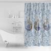 Tersuger Fabric Shower Curtain 48x72 Inch, Thanksgiving Blue and White Porcelain Pumpkin Shower Curtain for Bathroom with Hooks,Waterproof Bath Shower Curtain Sets Decorative Bathroom Accessories view 2