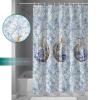 Tersuger Fabric Shower Curtain 48x72 Inch, Thanksgiving Blue and White Porcelain Pumpkin Shower Curtain for Bathroom with Hooks,Waterproof Bath Shower Curtain Sets Decorative Bathroom Accessories view 3
