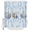 Tersuger Fabric Shower Curtain 48x72 Inch, Thanksgiving Blue and White Porcelain Pumpkin Shower Curtain for Bathroom with Hooks,Waterproof Bath Shower Curtain Sets Decorative Bathroom Accessories view 4