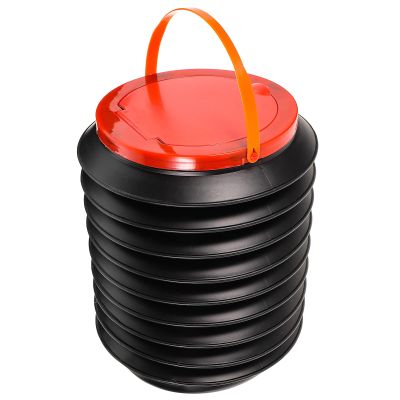 INOOMP Multifunctional Folding Bucket, Trash Can Camping,Portable High Capacity of 4L Item Collection Container Garbage Bin for Outdoor Travelling Fishing Picnic