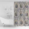 Fabric Shower Curtain 72x84 Inch, Thanksgiving Blue and White Porcelain Pumpkin Beige Shower Curtain for Bathroom with Hooks,Waterproof Bath Shower Curtain Sets Decorative Bathroom Accessories view 2
