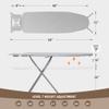 STO STO Ironing Board Full Size 48" x 15" with Iron Holder, 7 Height Options 26" to 36", Space Saving Foldable Iron Board with Removable Covers and Reinforced Steel Legs, Gray Checkered view 2