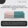 comfortly | Cover for Kramfors 2 Seat Sofa, Replacement Slipcover, Heavy Duty 2 pcs Cover, Pets and Stain Proof Durable Nano-Tech Fabric, Easy to Clean & Replace (Cashmere Blends - Anthracite) view 2