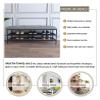 ALDEPO Shoe Cabinet Bench with Golden Shoe Shelf,Shoe Organizer Faux Leather Bench Seat,Shoe Rack Bench Shoe Storage Bench for Entry-Gray 120x35x45cm (Color : Painted Butterfly, Size : 60x35x45cm) view 2