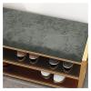 ALDEPO Shoe Cabinet Velvet Upholstered Shoe Bench,Bench Seat Shoe Rack Bench with Golden Shoe Shelf,Hallway Entry Shoe Storage Bench-Green 100x35x45cm (Color : White, Size : 80x35x45cm) view 4