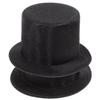 2pcs Snowman Hats Mini Black Top Hat Miniature Hats for DIY Crafts Doll Pet Christmas Party Hair Decoration view 1