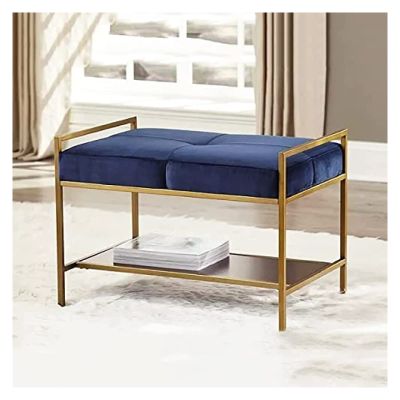 ALDEPO Shoe Cabinet Bench Shoe Storage Bench,Velvet Upholstered Shoe Organizer Furniture,Shoe Rack Bench,White,60X35X45Cm (Color : Painted Butterfly, Size : 60x35x45cm)