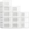 Large 12 shoe box, clear plastic stackable shoe cabinet, space-saving collapsible shoe rack, shoe cabinet organizer view 1