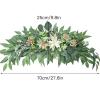 Artificial Succulents Swag, Decorative Swag with Succulents and Eucalyptus Leaves, Wedding Arch Flowers Greenery Plant Swag Farmhouse Floral Garland Table Centerpieces Wall Decor(Green) view 2