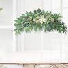 Artificial Succulents Swag, Decorative Swag with Succulents and Eucalyptus Leaves, Wedding Arch Flowers Greenery Plant Swag Farmhouse Floral Garland Table Centerpieces Wall Decor(Green) view 3