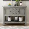 Aprilsoul Buffet Console Table, 47.36 Sideboard with 4 Drawers, 2 Storage Cabinets and Bottom Shelf for Livingroom Apartment Hallway, Antique Gray view 1