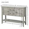 Aprilsoul Buffet Console Table, 47.36 Sideboard with 4 Drawers, 2 Storage Cabinets and Bottom Shelf for Livingroom Apartment Hallway, Antique Gray view 2