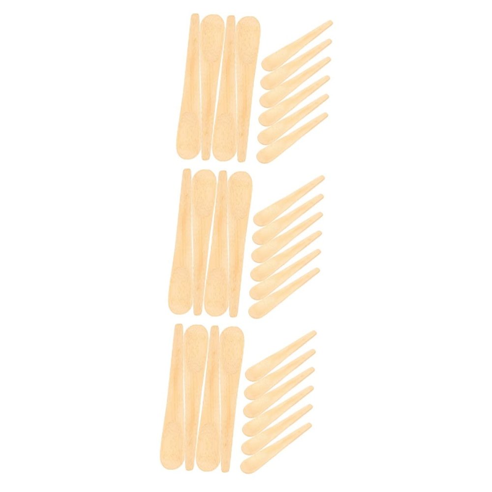 OSALADI 30pcs Wooden Stirring Spoons Small Coffee Mixers for Tea Desserts and Cocktails Smooth for Easy Stirring