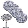 Bifaunvogel Round Stool Covers 4 Pack Round Bar Stool Covers with Elastic Stretch Barstools Seat Covers Slipcovers Bar Rolling Chair Seat Cover Diameter 13"-18" Style 3 view 1