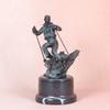 NILEEBUKER 10.8" H Bronze Skier Statue Figurine Modern Sport Man Sculpture Home Decor view 2