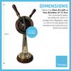 35cm high Replica ships brass telegraph on a wooden base | Nautical home dcor | Coastal maritime ornament view 2