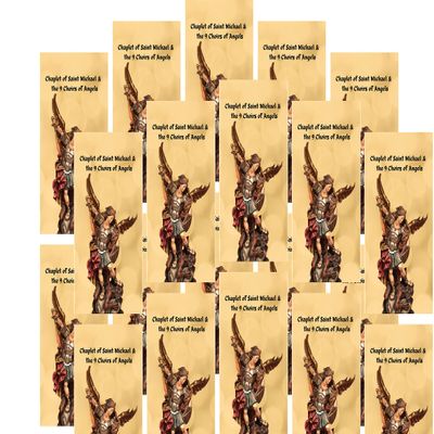20 Pack Chaplet of Saint Michael & the Nine Choirs of Angels Trifold Prayer Cards