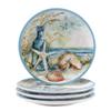 Certified International Coastal Landscape Canape Plate Set, 6-inch Diameter, Set of 4, For Everyday Use, Kitchen Accessories, Party Celebration view 1