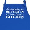 ThisWear Inspirational Gift For Grandma Everything Is Better In Grandma's Kitchen Two Pocket Adjustable Bib Apron Royal view 2