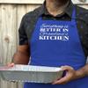 ThisWear Inspirational Gift For Grandma Everything Is Better In Grandma's Kitchen Two Pocket Adjustable Bib Apron Royal view 4