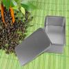 jojofuny Tea Storage Box Organizer - Silver Tinplate Small Tin Container with Lid for Tea Coffee Sweets - 5.23X3.34X2.52 Inch Portable Metal Home Organizer with Tight Seal view 2
