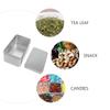 jojofuny Tea Storage Box Organizer - Silver Tinplate Small Tin Container with Lid for Tea Coffee Sweets - 5.23X3.34X2.52 Inch Portable Metal Home Organizer with Tight Seal view 3