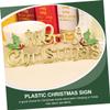 ABOOFAN 12pcs Christmas Letter Door Christmas Hanging Plaque Xmas Tree Ornaments Door Pendants Decoration Supplies Xmas Hanging Signs Signage Tree Plastic view 3