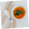 Yardenfun 6pcs Ceramic Soup Spoons Unique Retro Design for Home Dining Porridge Rice Serving Smooth Easy to Clean Decorative Tableware view 2