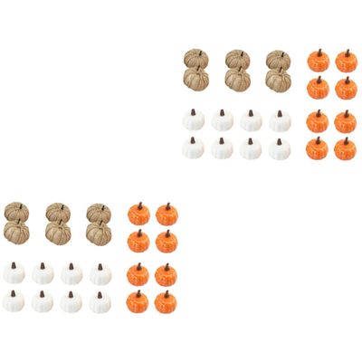 EXCEART 44pcs Faux Pumpkin Decor for Halloween Realistic Autumn Props for Home Table Centerpieces Festive Photography Decorations for Parties and Celebrations