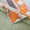 Greenland Home Carlie Modern Floral Reversible Quilt Set, 2-Piece Twin, Calico Stripes view 4