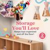 Large Stuffed Animal Storage Hammock 2 Pack | Holds 12 lbs | Corner Stuffed Animal Organizer | Plushie Net for Stuffed Animals | Stuffy Storage, Cute Bedroom, Room Decor | Green view 2