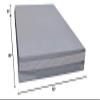 Adult Waterproof Incontinence Mattress  Queen 8" Foam Mattress with Sealed Vinyl Cover, Easy Clean, Made in USA view 2