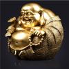 PTTRNS Buddha Statue Copper Statue Pure Copper Ruyi Maitreya Statue, Copper Tripe Buddha, Copper Smile Buddha, Metal Crafts, Copper Ornaments Feng Shui Decoration (Size : 1 high 17cm) view 2