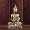 ZORZA Seated Buddha Ornament Sandstone Ornaments Statue Ornaments for Home Living Room Handmade Small Seated Buddha Buddha Ornament Creative Craft Arrangement(Gold) view 1