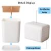 Electric Toothbrush Holder 3 Slots Tooth Brushing Holder with Bamboo Dividers for Bathrooms, Plastic Toothbrush and Toothpaste Organizer for Shower, Countertop, Vanity, White view 3