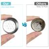 4 Pack Salt and Pepper Shakers Set, Glass Salt Shaker with Stainless Steel Lid, Modern and Cute Farmhouse Salt and Pepper Set (Black and White) view 3