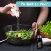 4 Pack Salt and Pepper Shakers Set, Glass Salt Shaker with Stainless Steel Lid, Modern and Cute Farmhouse Salt and Pepper Set (Black and White) view 4
