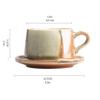 DYPASA Coffee Cup Vintage Handmade Stoneware Coffee Cup Net Red Hand-made Coffee Cup and Saucer Set Japanese Ceramic Latte Art Cappuccino Barista Cup Tea Cup view 2