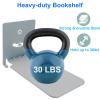 SHTCSZBA Invisible Floating Bookshelves Wall Mounted, Heavy-Duty Book Organizers, Iron Wall Mount Storage Shelves for Bedroom, Living Room, Classroom, Office, Library (Silver,6 Pack) view 4