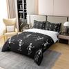 Erosebridal 100% Natural Cotton Sugar Skull Duvet Cover Twin,Black White Skeleton Bones Bedding Set,Halloween Horror Theme Comforter Cover,Gothic Spooky Bed Sets with 1 Pillowcase Home Room Decor view 3