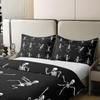 Erosebridal 100% Natural Cotton Sugar Skull Duvet Cover Twin,Black White Skeleton Bones Bedding Set,Halloween Horror Theme Comforter Cover,Gothic Spooky Bed Sets with 1 Pillowcase Home Room Decor view 4