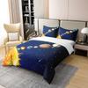 100% Organic Cotton Outer Space Bedding Set, Galaxy Starry Sky Duvet Cover For Kids Boys Girls Teens Planet Space Cosmos Comforter Cover Queen Solar System Bedspread Cover 3 Pcs With 2 Pillow Cases view 3