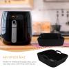 Kichvoe Reusable Air Fryer Liner BasketSilicone Air Fryer Liner Double Handle Non Stick Black Air Fryer Pot Replacement Parchment Easy Clean Air Fryer Accessories view 4
