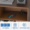 Cozy Castle Record Player Stand with Vinyl Storage Cabinet, Wood Turntable Table Open Shelf Holder Up to 350 Albums Cube Storage Organizer for Living Room, Office, Brown view 3