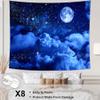 Aidatain Moon Tapestry Blue Sky Night Cloud Crescent Tapestry a Large 84" 90" Flannel Fabric Moonlight Themed Wall Art Hanging Aesthetic for Room Bedroom College Dorm GTZYAT325 view 2