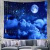 Aidatain Moon Tapestry Blue Sky Night Cloud Crescent Tapestry a Large 84" 90" Flannel Fabric Moonlight Themed Wall Art Hanging Aesthetic for Room Bedroom College Dorm GTZYAT325 view 4