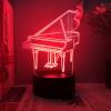 Jinnwell 3D Piano Night Light Lamp Illusion 16 Color Changing Table Desk Decoration Lamps Acrylic Flat ABS Base USB Cable Birthday Gift Toys view 2