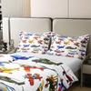 100% Cotton Boys Cartoon Airplane Duvet Cover Queen Size,Teens Rocket Aircraft Bedding Set For Kids Child Teens,Spacecraft Helicopter Comforter Cover,Fighter Airliner Aeroplane Transport Quilt Cover view 4