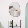 ELEHUME Asymmetrical Mirror for Wall Decor 23"*30", Modern Gold Framed Wall Mirror for Living Room Bathroom Bedroom Entryway ELE-STOU-0064Gold view 1